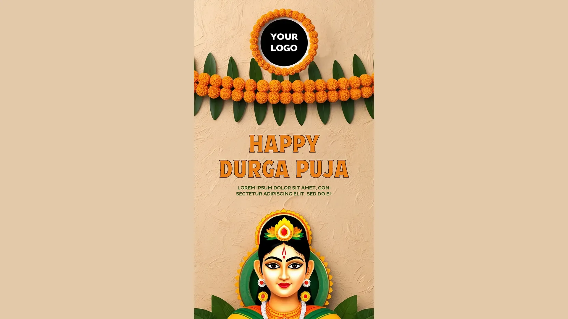 Happy Durga Puja Instagram Story Card image